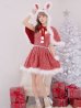 画像17: 【一部予約商品/11月中旬発送予定】【サンタコス 4点セット】【XS-XLサイズ/3カラー】ラメツイードミニワンピースサンタ[YMT]