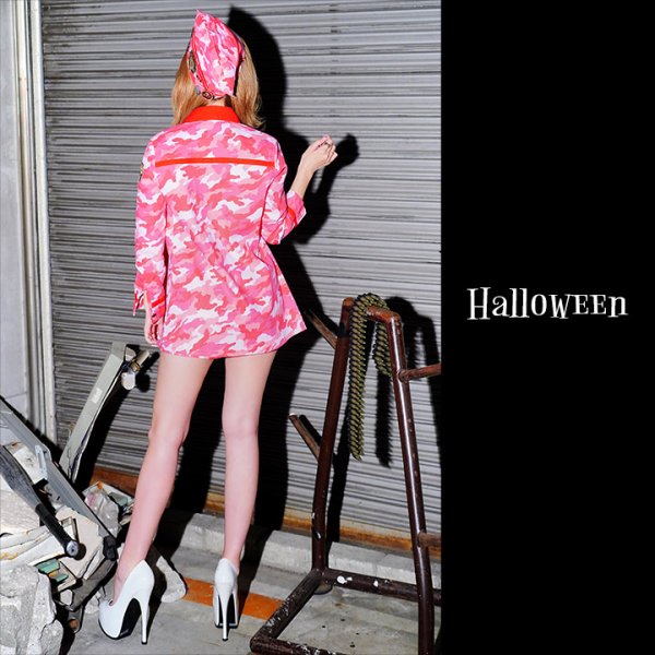 画像3: 【SALE!!】【即日発送】ピンクアーミーコスプレセット(パンツタイプ)【ハロウィン5点セット】【S-XLサイズ/1カラー】（STEE06 W）[HC03]