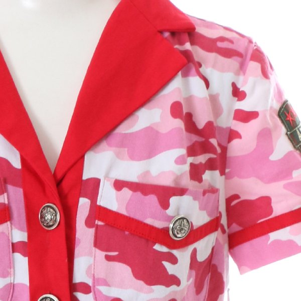 画像9: 【SALE!!】【ハロウィンコスプレ3点セット】ピンクアーミーワンピース【S-XLサイズ/1カラー】（STEE06 W）[HC03]