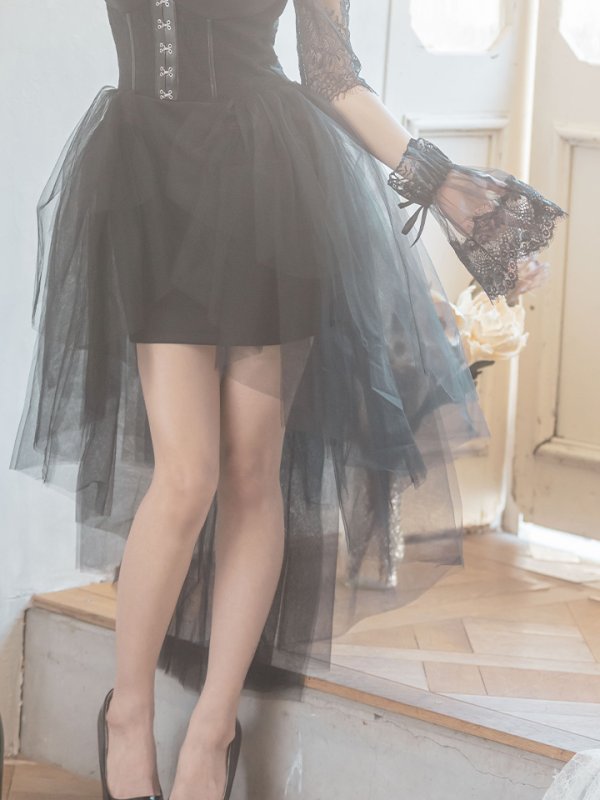 画像8: 【即日発送】ブラックバニーコスプレセット/ショートインロング【sugar nineハロウィン4点セット】 【S?XLサイズ/1カラー】[OF01]