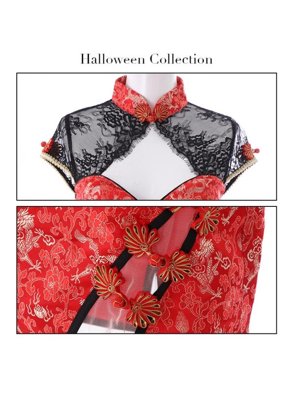 画像32: 【即日発送】タイトチャイナドレスコスプレセット【sugar nineハロウィン2点セット】【4サイズ/3カラー】(SE01YN)【OF01】