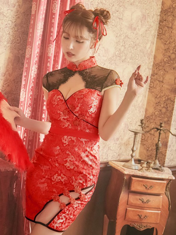 画像13: 【即日発送】タイトチャイナドレスコスプレセット【sugar nineハロウィン2点セット】【4サイズ/3カラー】(SE01YN)【OF01】