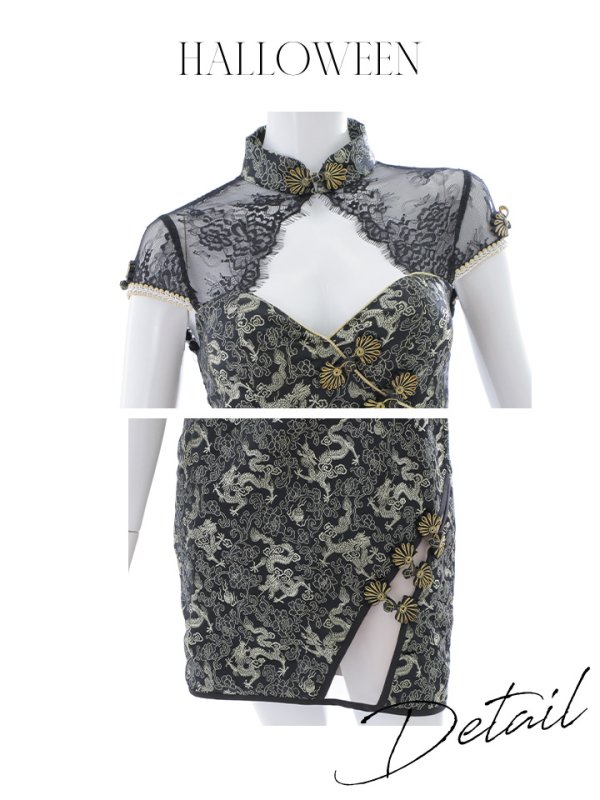 画像36: 【即日発送】タイトチャイナドレスコスプレセット【sugar nineハロウィン2点セット】【4サイズ/3カラー】(SE01YN)【OF01】