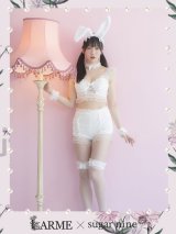 【即日発送】【sugar nine×マリームーンコラボ】 セクシーレースバニーコスプレセット【sugar nineハロウィン7点セット】【S-Mサイズ/4カラー】[HC02]