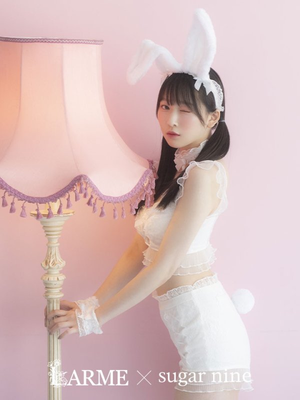 画像3: 【即日発送】【sugar nine×マリームーンコラボ】 セクシーレースバニーコスプレセット【sugar nineハロウィン7点セット】【S-Mサイズ/4カラー】[HC03]