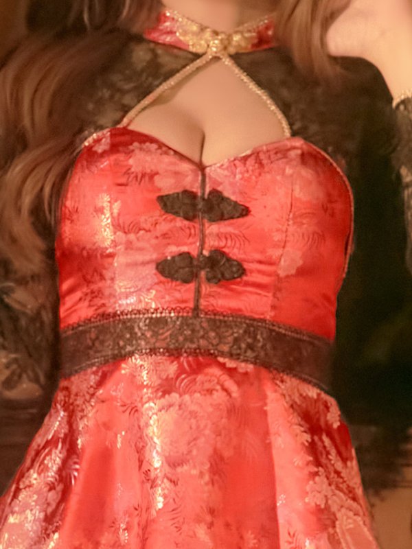 画像9: 【即日発送】フレアチャイナドレスコスプレセット【sugar nineハロウィン2点セット】【4サイズ/2カラー】(SE01YN)【OF01】