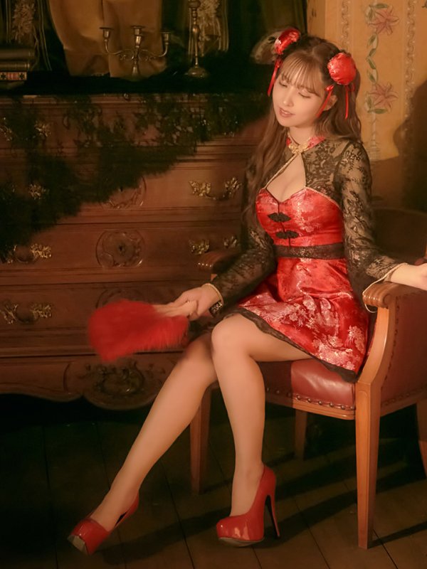 画像13: 【即日発送】フレアチャイナドレスコスプレセット【sugar nineハロウィン2点セット】【4サイズ/2カラー】(SE01YN)【OF01】