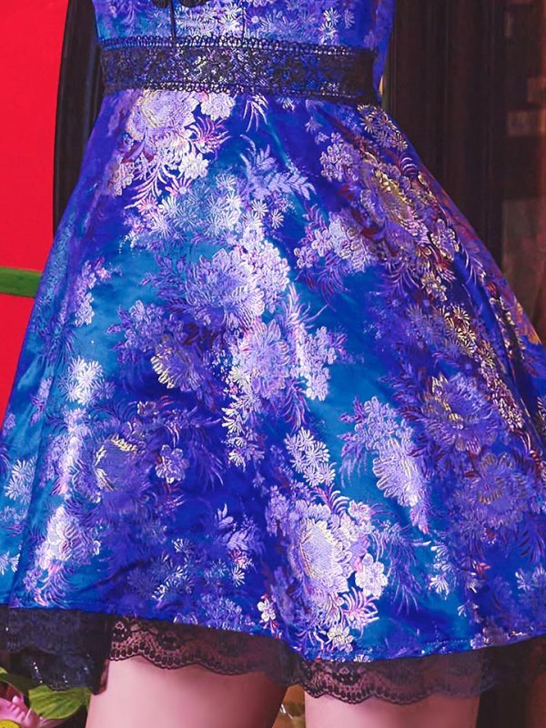 画像8: 【即日発送】フレアチャイナドレスコスプレセット【sugar nineハロウィン2点セット】【4サイズ/2カラー】(SE01YN)【OF01】