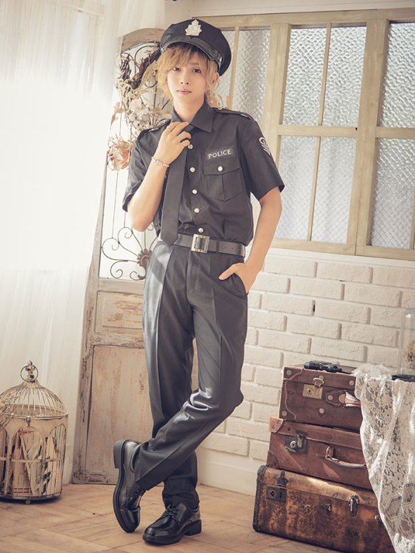 画像8: 【即日発送】ブラックポリスコスプレセット【sugar nineハロウィン5点セット】【M-XLサイズ/1カラー】[HC03-Bsv/HC03-Bg]