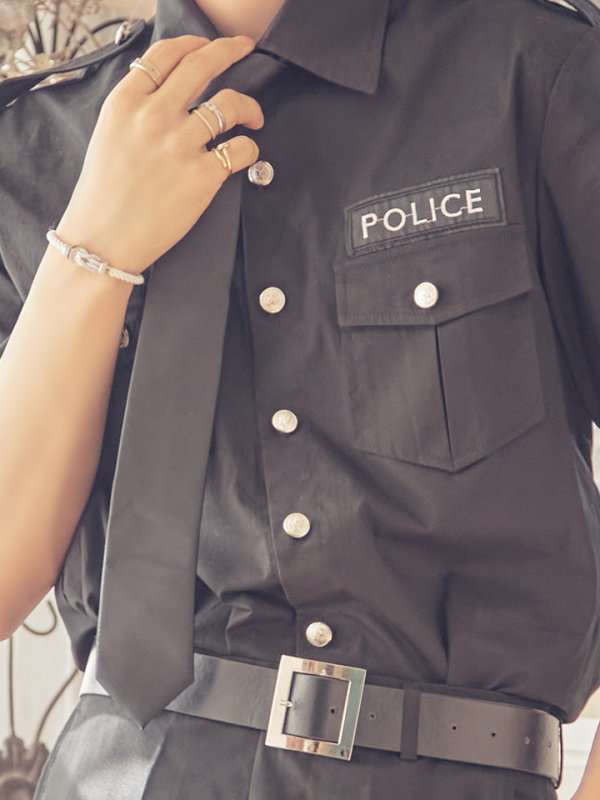 画像13: 【即日発送】ブラックポリスコスプレセット【sugar nineハロウィン5点セット】【M-XLサイズ/1カラー】[HC03-Bsv/HC03-Bg]