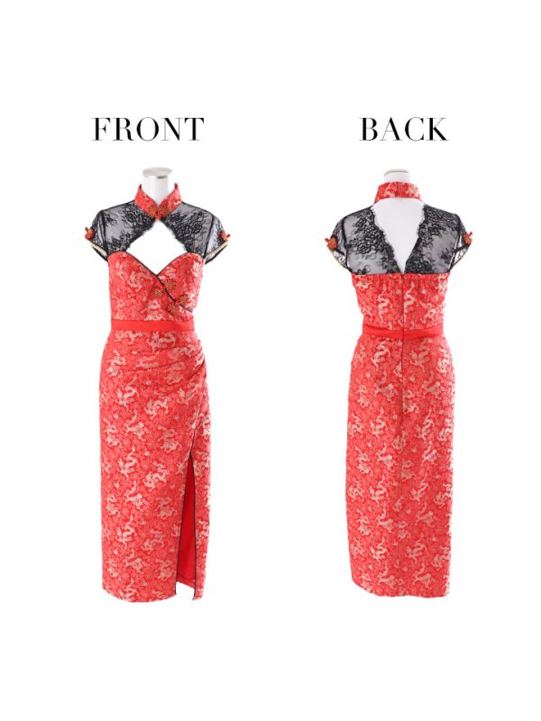 画像16: 【即日発送】ロングチャイナドレスコスプレセット【ハロウィン2点セット】【4サイズ/2カラー】(SE01YN)【OF01】