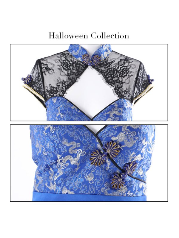 画像17: 【即日発送】ロングチャイナドレスコスプレセット【ハロウィン2点セット】【4サイズ/2カラー】(SE01YN)【HC03】
