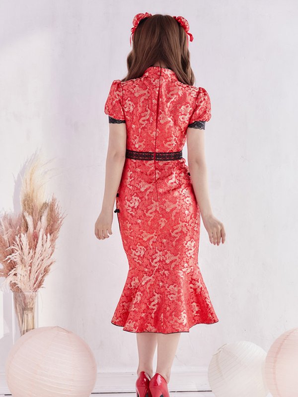 画像6: 【SALE!!】【即日発送】マーメイドスカートチャイナドレスコスプレ (SE01YN)【sugar nineハロウィン2点セット】【S-Lサイズ/1カラー】[OF01]