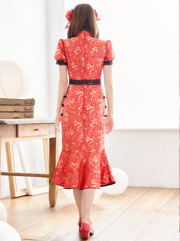 画像6: 【SALE!!】【即日発送】マーメイドスカートチャイナドレスコスプレ【sugar nineハロウィン2点セット】【S-Lサイズ/1カラー】 (SE01YN)[HC03]