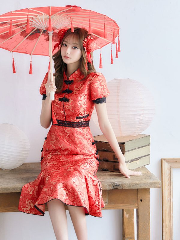 画像9: 【SALE!!】【即日発送】マーメイドスカートチャイナドレスコスプレ【sugar nineハロウィン2点セット】【S-Lサイズ/1カラー】 (SE01YN)[HC03]