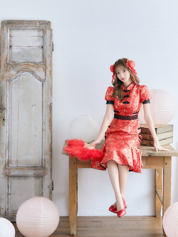 画像10: 【SALE!!】【即日発送】マーメイドスカートチャイナドレスコスプレ【sugar nineハロウィン2点セット】【S-Lサイズ/1カラー】 (SE01YN)[HC03]