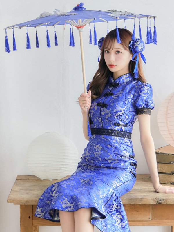 画像11: 【SALE!!】【即日発送】マーメイドスカートチャイナドレスコスプレ 【sugar nineハロウィン2点セット】【S-Lサイズ/1カラー】(SE01YN)[OF01]