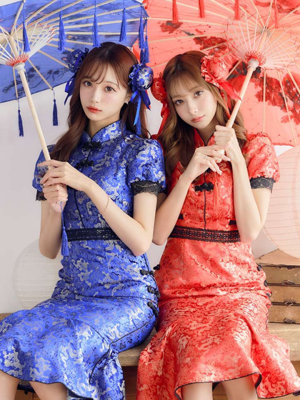 画像13: 【SALE!!】【即日発送】マーメイドスカートチャイナドレスコスプレ 【sugar nineハロウィン2点セット】【S-Lサイズ/1カラー】(SE01YN)[OF01]