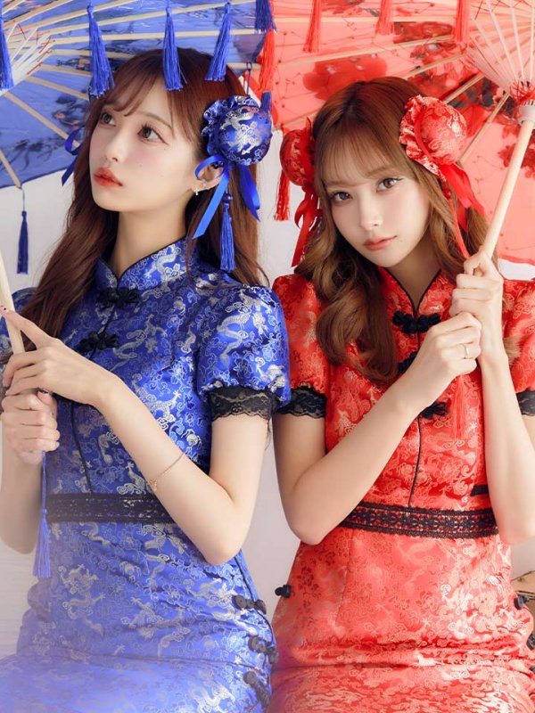 画像14: 【SALE!!】【即日発送】マーメイドスカートチャイナドレスコスプレ 【sugar nineハロウィン2点セット】【S-Lサイズ/1カラー】(SE01YN)[OF01]