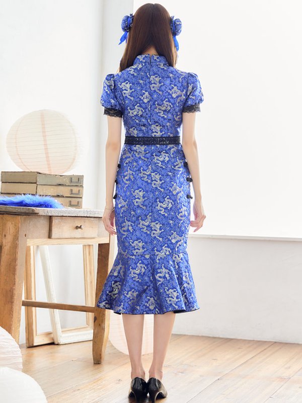 画像6: 【SALE!!】【即日発送】マーメイドスカートチャイナドレスコスプレ 【sugar nineハロウィン2点セット】【S-Lサイズ/1カラー】(SE01YN)[OF01]