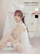 【即日発送】セクシーレースバニーコスプレ【sugar nineハロウィン6点セット】【S-Lサイズ/3カラー】[YMT]