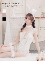 【即日発送】セクシーレースバニーコスプレ【sugar nineハロウィン6点セット】【S-Lサイズ/3カラー】[YMT]