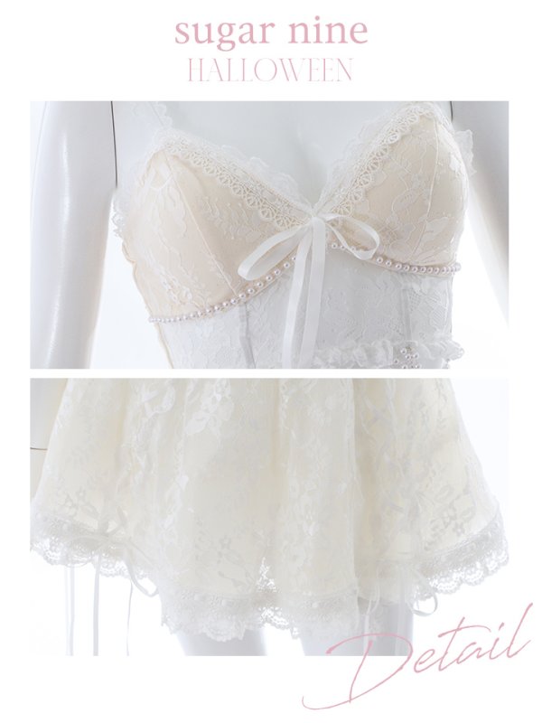 画像15: 【即日発送】2ピース/レースセクシーエンジェル/天使コスプレ【sugar nineハロウィン7点セット】【S-Mサイズ/2カラー】[OF01-H]