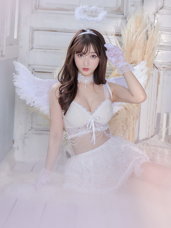画像11: 【即日発送】2ピース/レースセクシーエンジェル/天使コスプレ【sugar nineハロウィン7点セット】【S-Mサイズ/2カラー】[OF01-H]