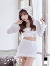 【即日発送】セットアップベロアキャットコスプレ/2ピース/セパレート【sugar nineハロウィン4点セット】【S-Mサイズ/2カラー】[YMT]