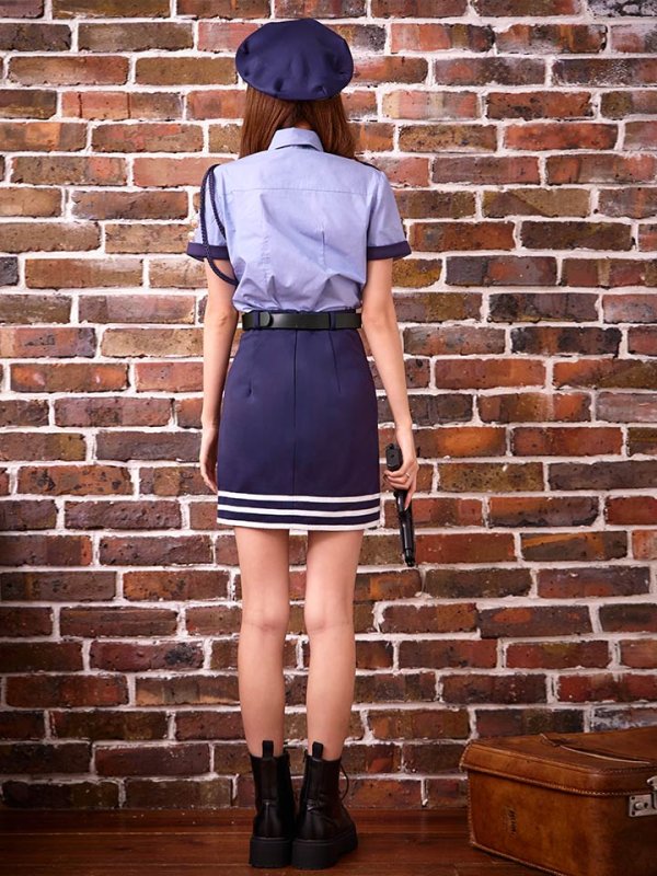 画像6: 【即日発送】【ハロウィン】ポリス/警察官コスプレ【コスプレ5点セット】【S-XLサイズ/1カラー】(OF0106-2)[OF01-Bnvg]