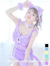 【即日発送】【ハロウィン】【マリームーンコラボ】 セクシーレースキャット【コスプレ6点セット】【XS-L/7カラー】[HC02]