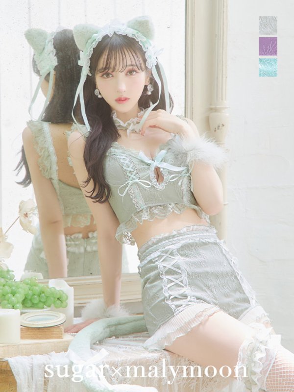 画像24: 【即日発送】【ハロウィン】【マリームーンコラボ】 セクシーレースキャット【コスプレ6点セット】【XS-L/7カラー】[OF01]