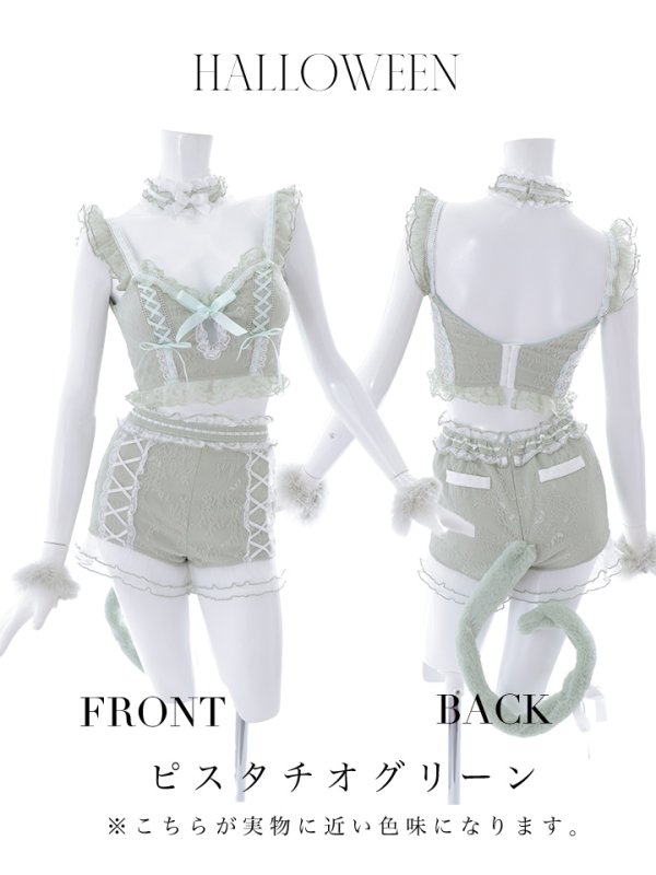 画像47: 【即日発送】【ハロウィン】【マリームーンコラボ】 セクシーレースキャット【コスプレ6点セット】【XS-L/7カラー】[OF01]