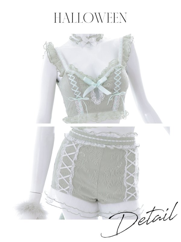 画像48: 【即日発送】【ハロウィン】【マリームーンコラボ】 セクシーレースキャット【コスプレ6点セット】【XS-L/7カラー】[OF01]