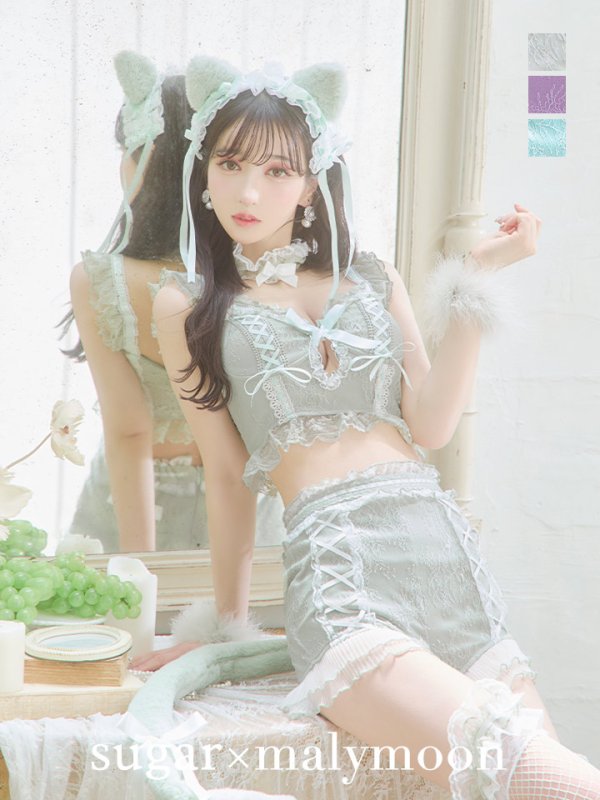 画像26: 【即日発送】【ハロウィン】【マリームーンコラボ】 セクシーレースキャット【コスプレ6点セット】【XS-L/7カラー】[OF01]