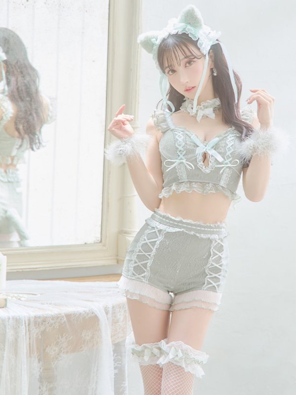 画像27: 【即日発送】【ハロウィン】【マリームーンコラボ】 セクシーレースキャット【コスプレ6点セット】【XS-L/7カラー】[OF01]