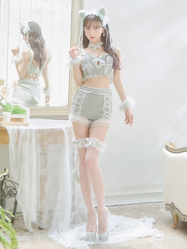 画像28: 【即日発送】【ハロウィン】【マリームーンコラボ】 セクシーレースキャット【コスプレ6点セット】【XS-L/7カラー】[OF01]