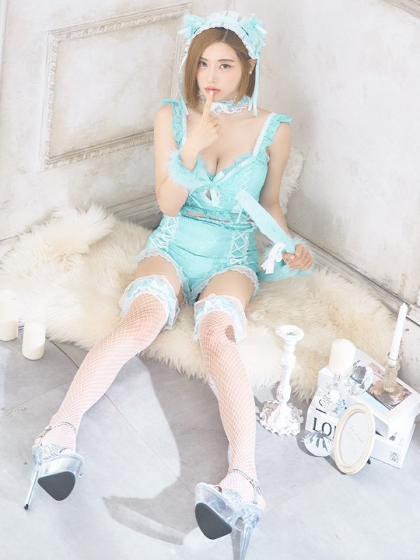 画像5: 【即日発送】【ハロウィン】【マリームーンコラボ】 セクシーレースキャット【コスプレ6点セット】【XS-L/7カラー】[HC03]