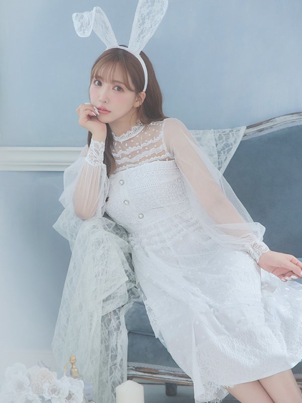 画像3: 【SALE!!】【即日発送】バニーワンピースコスプレ/レースワンピース【sugar nineハロウィン3点セット】【S-Lサイズ/1カラー】[OF01]