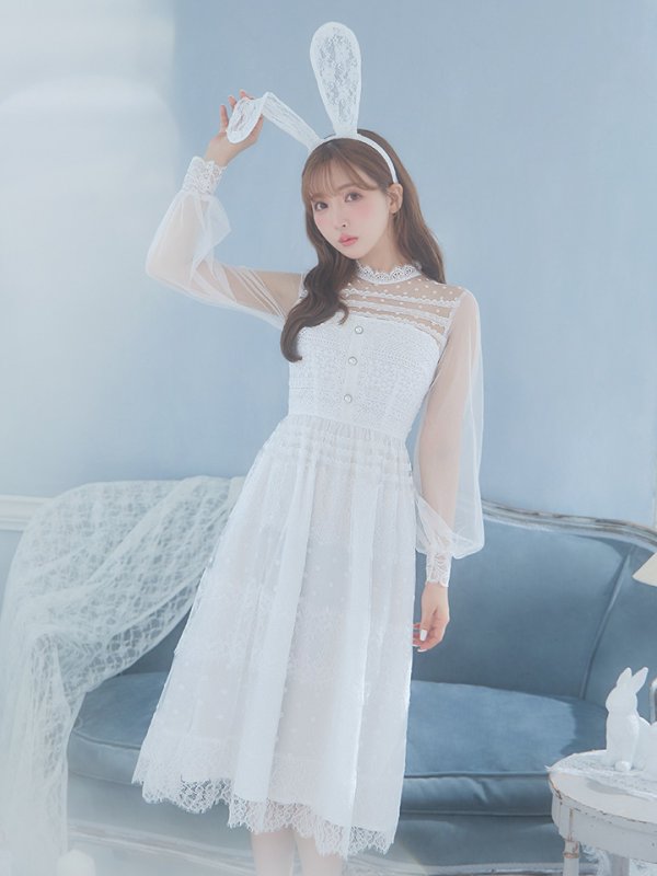 画像4: 【SALE!!】【即日発送】バニーワンピースコスプレ/レースワンピース【sugar nineハロウィン3点セット】【S-Lサイズ/1カラー】[OF01]