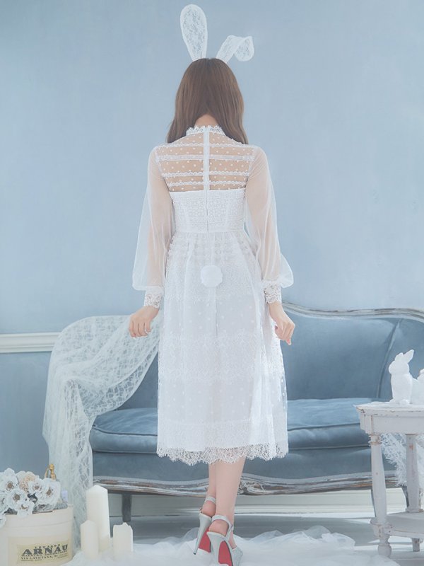 画像6: 【SALE!!】【即日発送】バニーワンピースコスプレ/レースワンピース【sugar nineハロウィン3点セット】【S-Lサイズ/1カラー】[OF01]