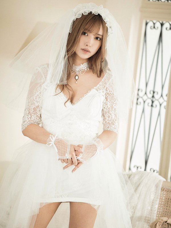 画像8: 【SALE!!】【即日発送】ショートイン花嫁ゾンビコスプレ/ブライドゾンビ【sugar nineハロウィン4点セット】【S-Lサイズ/1カラー】[OF01]