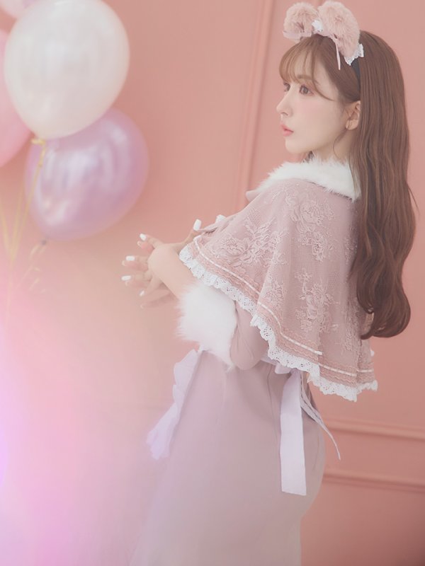 画像18: 【SALE!!】【即日発送】ファーポンチョ付きベアメイドコスプレ/ワンピースコスプレ【sugar nineハロウィン4点セット】【S-Lサイズ/1カラー】[OF01]