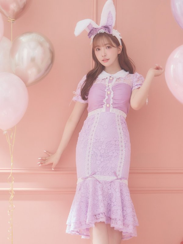 画像12: 【SALE!!】【即日発送】バニーレースワンピースコスプレ/マーメイドスカート【sugar nineハロウィン3点セット】【S-Lサイズ/2カラー】(SU220153)[OF01]