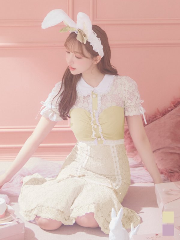 画像22: 【SALE!!】【即日発送】バニーレースワンピースコスプレ/マーメイドスカート【sugar nineハロウィン3点セット】【S-Lサイズ/2カラー】(SU220153)[OF01]