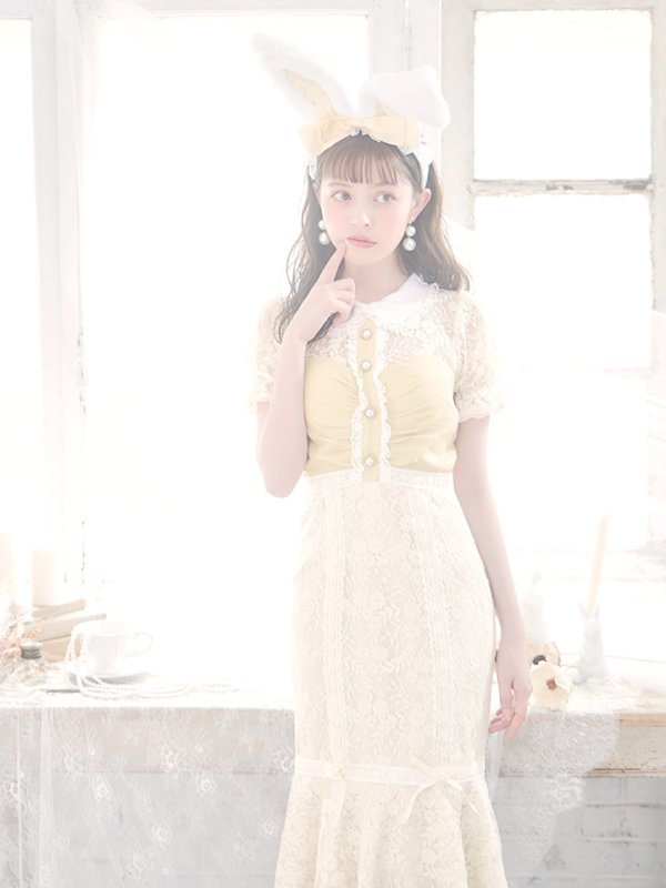 画像6: 【SALE!!】【即日発送】【ハロウィン】 バニーレースワンピースコスプレ 【コスプレ3点セット】【S-Lサイズ/2カラー】[OF01]