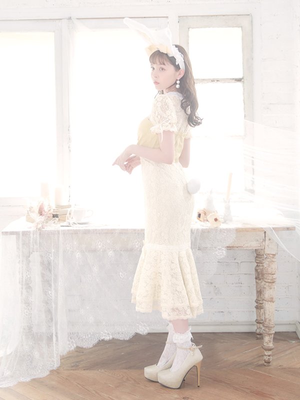 画像13: 【SALE!!】【即日発送】【ハロウィン】 バニーレースワンピースコスプレ 【コスプレ3点セット】【S-Lサイズ/2カラー】[OF01]