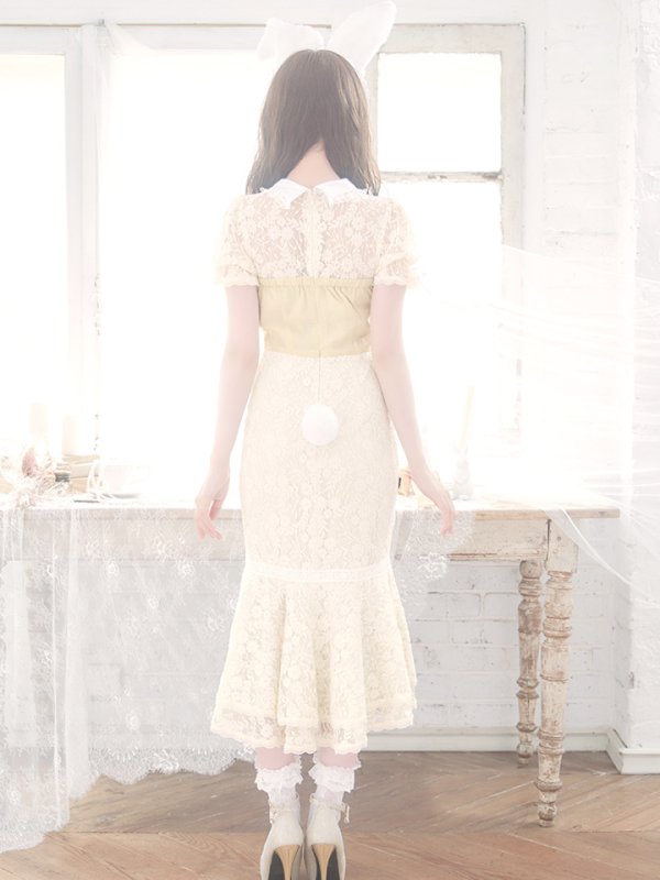 画像15: 【SALE!!】【即日発送】【ハロウィン】 バニーレースワンピースコスプレ 【コスプレ3点セット】【S-Lサイズ/2カラー】[OF01]