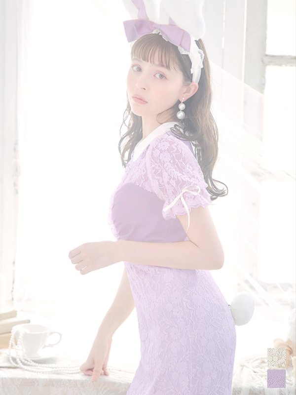 画像20: 【SALE!!】【即日発送】【ハロウィン】 バニーレースワンピースコスプレ 【コスプレ3点セット】【S-Lサイズ/2カラー】[OF01]