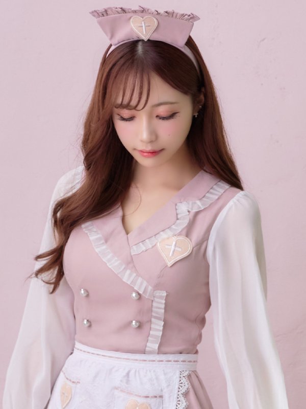 画像5: 【即日発送】ナースコスプレ/ワンピースコスプレ/Aライン/フレアスカート【sugar nineハロウィン3点セット】【S-Lサイズ/1カラー】(SU220155)[OF01]